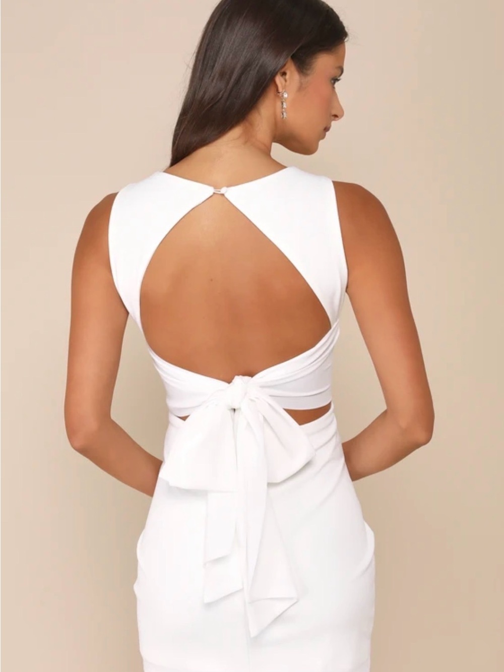 Lulu's White Sleeveless Mini Bodycon Dress - Picture 2 of 5